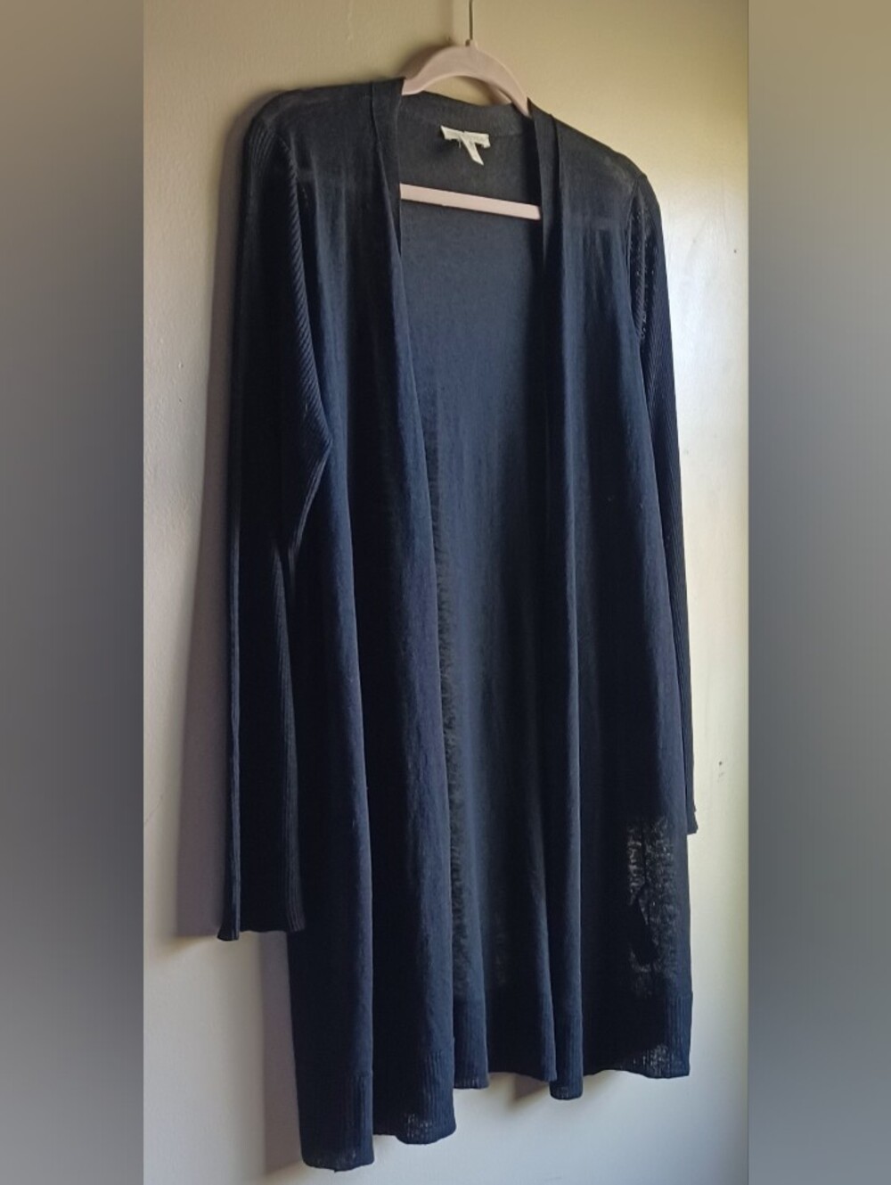 EILEEN FISHER Long Cardigan-Long Sleeves In Black L